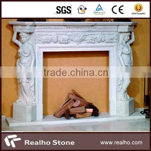 Low Price Colorful Artical Quartz Stone White Fireplace thumbnail-1