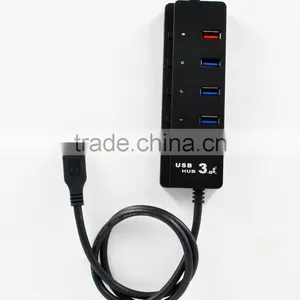 Prenium High-speed 5 Port Usb 3.0 Hub With Individual On/off Switches , 4 Port Usb 3.0 Hub +1 Quick Charging Port thumbnail-5