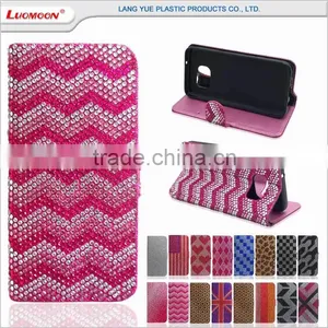 New Products 2016 Diamond PU Leather Wallet Phone Case for Iphone 5 5s se 6 6s 7 thumbnail-1