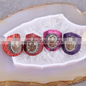 Fashion Agate Druzy Stone Ring, Tiger Eye, Amazon Gemstones Snakeskin Rings, Charm Jewelry Finger Druzy Rings thumbnail-2