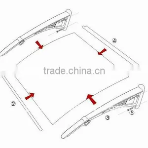 Solid Polycarbonate Awning Canopies,pc Sheets,polycarbonate Rain Awning thumbnail-2
