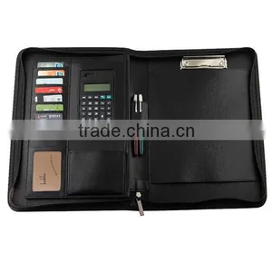 Boshiho PU A4 Leather Portfolio With Custom Zipper Case thumbnail-2