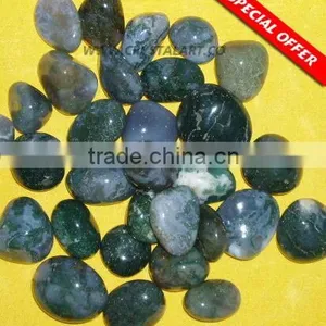 Moss Agate Tumbled Pebbles Stones thumbnail-2