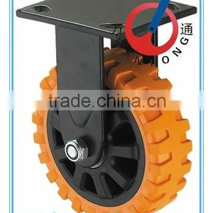 Industrial Hummer Heavy Duty Polyurethane Fixed Slip Hardware Casters thumbnail-1