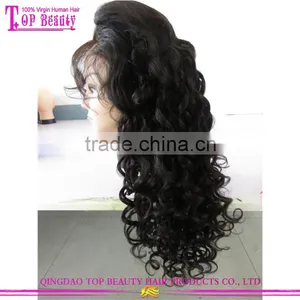 Wholesale Cheap Peruvian Human Hair Full Lace Wig 180% Density Bleached Knots Full Lace Wig thumbnail-2