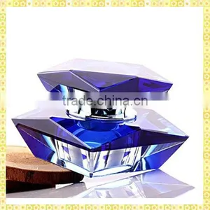 Handicraft Custom Made Blue Crystal Perfume Bottles For Car Decoration Gifts thumbnail-1