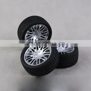 DIY Toys Accessories 35mm Natural Rubber Wheel Model Tires, Diameter of Bore is 3mm thumbnail-1