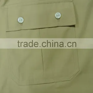 OEM Men's Poplin Khaki Short Sleeve Work Shirt thumbnail-4