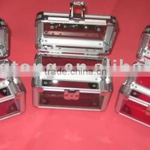 Transparent Beauty Case-pink Color thumbnail-1
