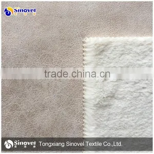 Winter Coat Fabric Sude Fabric Bonded Fur 100% Polyester Women's Coat Fabric thumbnail-1