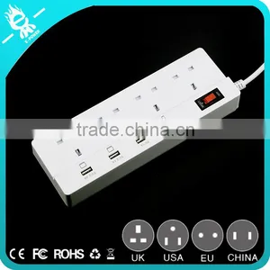 4 Outlet/Home Office Surge Protector With 4 Port Desktop USB Charging Station thumbnail-3