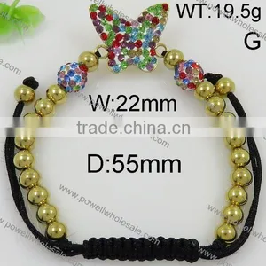Butterfly Shape Latest Gold Beads Bracelet Girl Model thumbnail-1