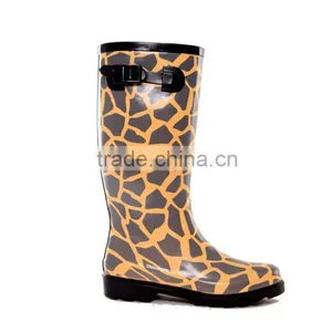 Leopard Printed Women's Boots,cheap Rubber Boots,boots With Buckle thumbnail-2