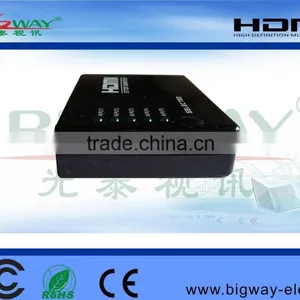 5-port HDMI Switch 5x1 5 In 1 Out Auto Switch Support HDCP, 3D, 1080P, HD Audio With IR Remote thumbnail-3