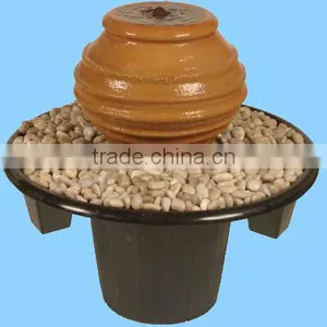 Flat Koronios Terracotta Water Feature Portable Fire Pit thumbnail-1