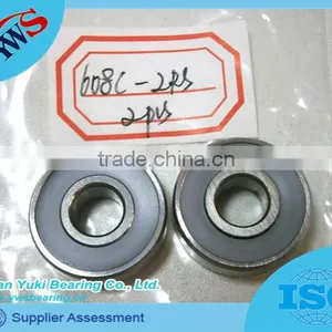 608 C-2RS Si3n4 Ball Pom Cage PTFE Seal ABEC3 Hybrid Bearing thumbnail-1
