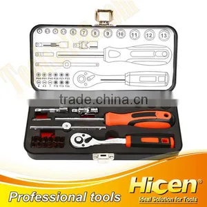 30 Pcs 1/4'' DR. Socket Set With Metal Case thumbnail-1