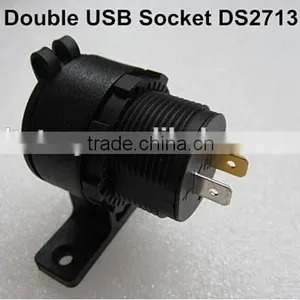 Car/motorcycle/snowmobile Panel Dual USB Socket 5V thumbnail-4