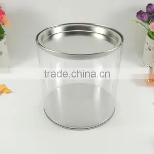 Round Favorable Price Wholesale Pvc Plastic Box With Tin Lid thumbnail-1