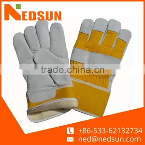 Warm Safety Leather Working 10.5" Gloves thumbnail-1