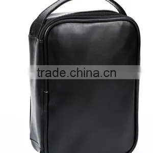 Store More Customized Black Handled Leather Travel Men's Cosmetic Bag thumbnail-2