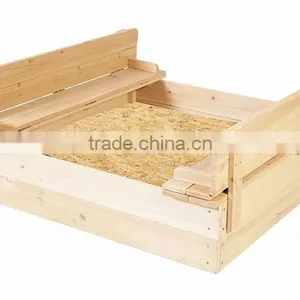 Strongbox Square Wooden Sandpit for Children thumbnail-2