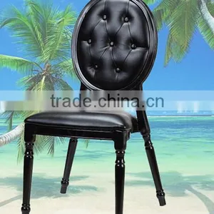 Black Oval Back Louis Banquet Chair LQ-B999B thumbnail-2