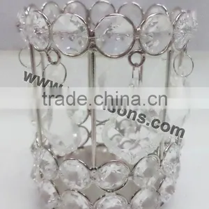 Crystal Beaded Decorative Votive Candle Holders for Christmas thumbnail-1