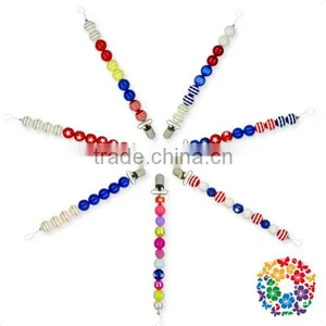 China Manufacturer Wholesale Safe Silicone Baby Soother Chain Holder Pacifier Holder Clip thumbnail-6