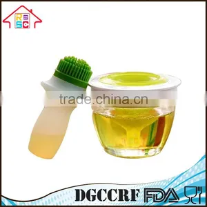 NBRSC High Temperature Resistant Silicone Honey Oil Dispenser Bottle Basting Brush Set for Cooking Baking Pancake Grill BBQ thumbnail-4