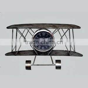 Metal Airplane Shape Wall Clock thumbnail-1