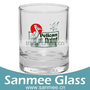 Machine Blown Branded Logo Decal Round 9oz Glass Candle Holder thumbnail-1
