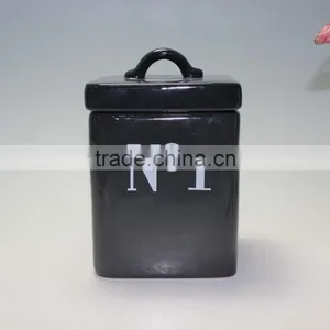Square Ceramic Jar thumbnail-1