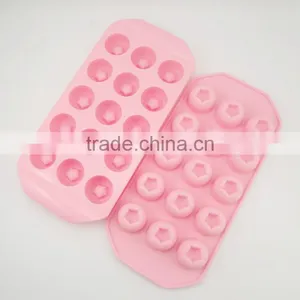 Fancy 15 Cup Five Star Shaped Chocolate Shape Silicone Ice Cube Maker thumbnail-5