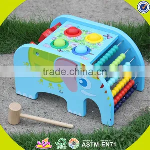 Wholesale Educational Wooden Pounding Toy Multi Function Wooden Pounding Toy With Abaucs and Blocks W12D029 thumbnail-5