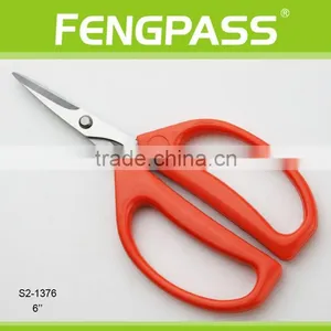 S2-1376 6" Plastic Handle With High Quality Stainelss Steel Cutting Grape Garden Scissors thumbnail-1