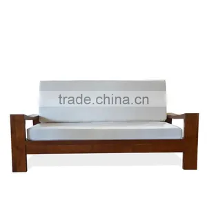 Teak Sofa 3 Seater Kenziro Japan Natural thumbnail-3