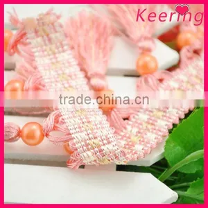Hot Fashion Pink Beads Tassel Trim WTP-1290 thumbnail-5