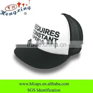 Flat Brim Foam Mesh Printing 5 Panel Snapback Truck Hats thumbnail-1