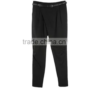 High Quality Polyester Spandex Slim Style Office Lady Color Combination High Quality Direct Factory Bermuda Pants thumbnail-3