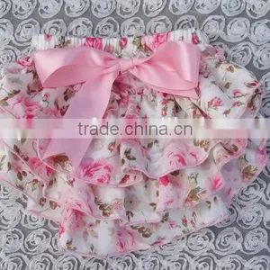 Fashion Ruffle Panties Plain Baby Bloomer Kids Bloomers Wholesale Baby Ruffle Tutu Bloomers thumbnail-3