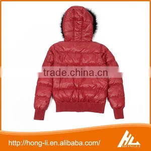 Wholesale 100% Polyester Plain Black Down Feather Cotton-padded Women Jacket Coat thumbnail-4