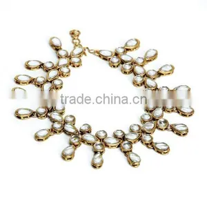 GOLD TONE KUNDAN CHAIN ANKLET PAYAL Foot Bracelet thumbnail-1