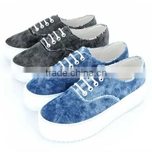 2ssd0189 Platform L Lace up Fashion Denim Sneakers thumbnail-1