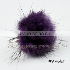 CX-A-27 Genuine Mink Fur Ball Finger Ring thumbnail-2