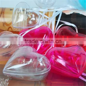 Christmas Supplies High Transparent Food Grade Environmental Protection Material Plastic Heart-shaped Christmas Ball thumbnail-4