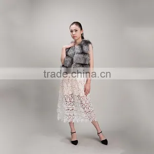 Myfur Winter Warm Real Short Fox Fur Vest Women Style thumbnail-2