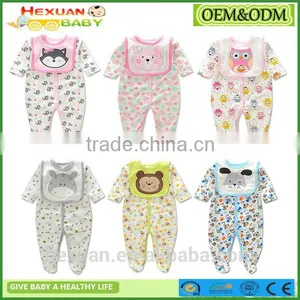 OEM Factory or Stocked Designs Hot Sale Organic Cotton Baby Clothes Baby Romper/baby Toddler Clothing thumbnail-1
