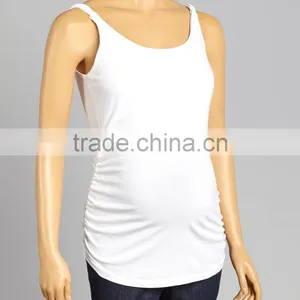 Newest White Maternity T-Shirt With Nursing Bra Tank Maternity Tops Women Clothing WT80817-27 thumbnail-1