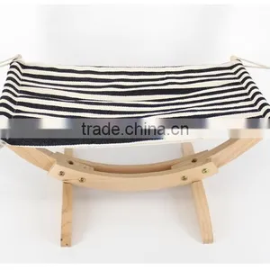Wooden Cat Hammock With Cushion Soft Pet Bed Durable thumbnail-2